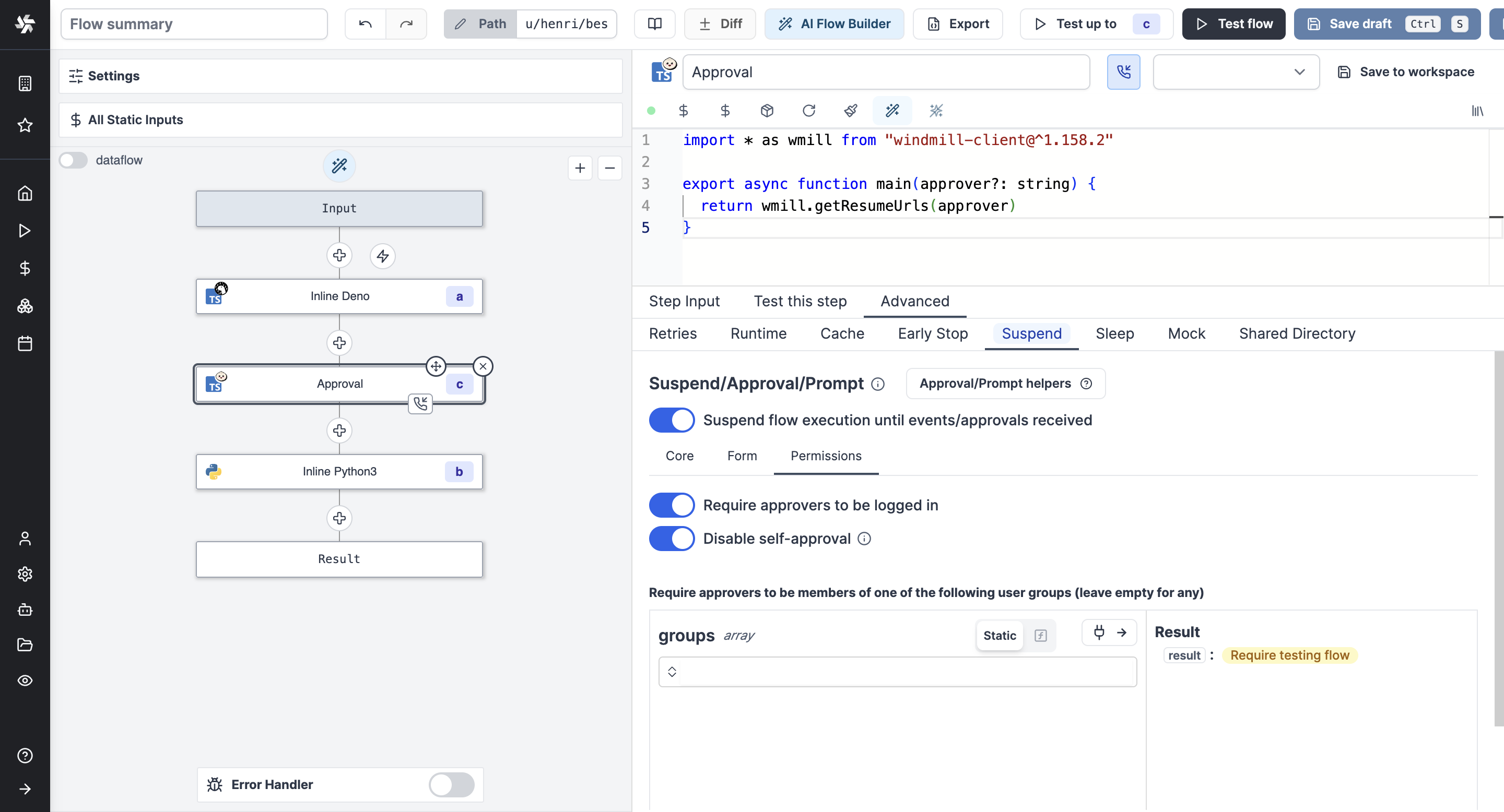 Disable self-approval Disable self-approval