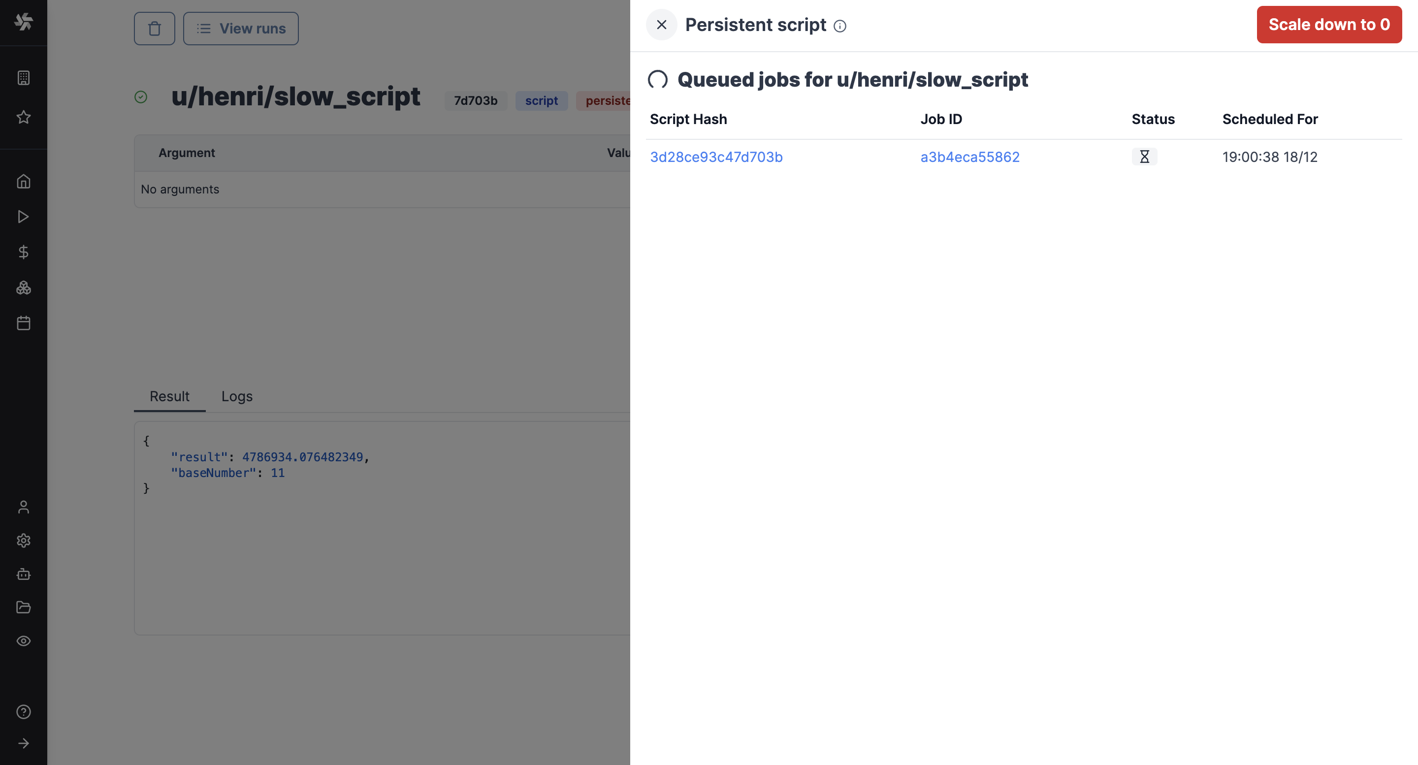 Scale down to zero Scale down to zero